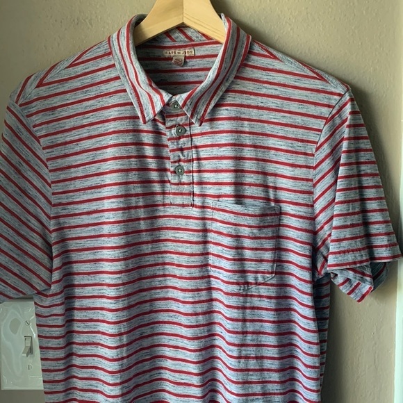 CAPE JUBY Striped Short Sleeve Polo Shirt - Picture 1 of 7